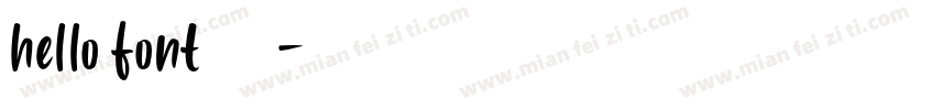 hello font 油漆字体转换